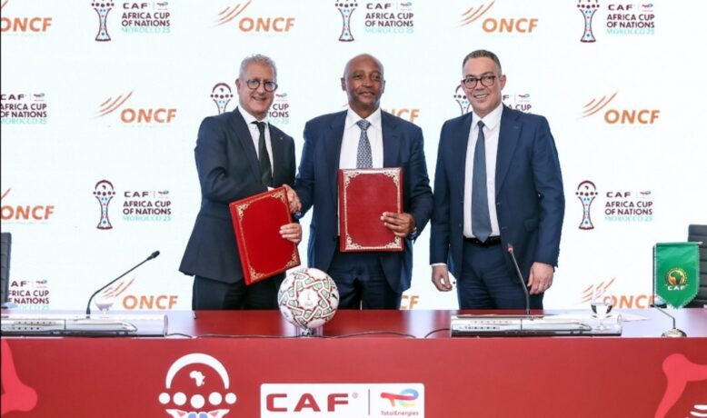 الكاف يبرم اتفاقية شراكة مع المكتب الوطني للسكك الحديدية كراعٍ رسمي لكأس أمم إفريقيا المغرب 2025